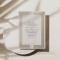 Elegant Formele Monogram Weddenschap Gold Foil Inv
