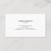 Elegant Formele Professionele Zaken Twee Monogram  Visitekaartje (Achterkant)