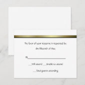 Elegant Formele Respons Card RSVP Kaartje (Voorkant / Achterkant)