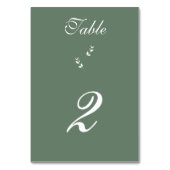 Elegant Formele Salie Olijf Groen Script Bruiloft Kaart (Voorkant)