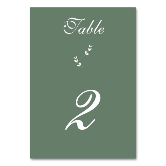 Elegant Formele Salie Olijf Groen Script Bruiloft Kaart (Voorkant)