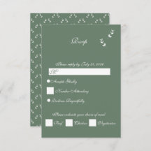 Elegant Formele Salie Olijf Groen Script Bruiloft