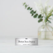 Elegant Formele Silver Afstuderen Name Kaart Invoe Contactkaartje (Staand voorkant)
