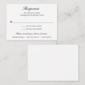 Elegant Formele Traditional Wedding Mini RSVP-kaar Notitiekaartje (Voorkant / Achterkant)