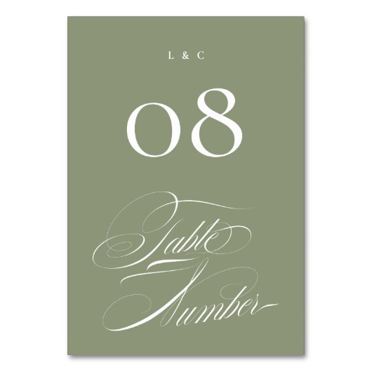 Elegant Formele Wijze op Witte Kalligrafie Bruilof Kaart (Achterkant)