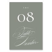 Elegant Formele Wijze op Witte Kalligrafie Bruilof Kaart (Achterkant)