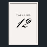 Elegant Formele Zwart Lijst Kalligrafie Bruiloft Kaart<br><div class="desc">Elegant Formele Zwart Lijst Kalligrafie Tafelnummer</div>