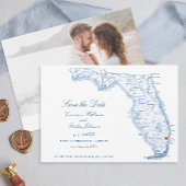 Elegant Fort Lauderdale Florida Wedding Navy Kaart