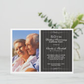 Elegant foto 50ste huwelijksjubileumfeest kaart (Staand voorkant)