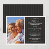 Elegant foto 50ste huwelijksjubileumfeest kaart (Voorkant / Achterkant)