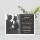 Elegant Foto 50th Wedding Jubileum Party Kaart (Staand voorkant)