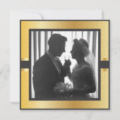 Elegant Foto 50th Wedding Jubileum Party Kaart (Achterkant)