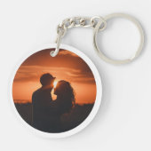 Elegant foto Acrylische Sleutelhanger Opslaan datu (Achterkant)