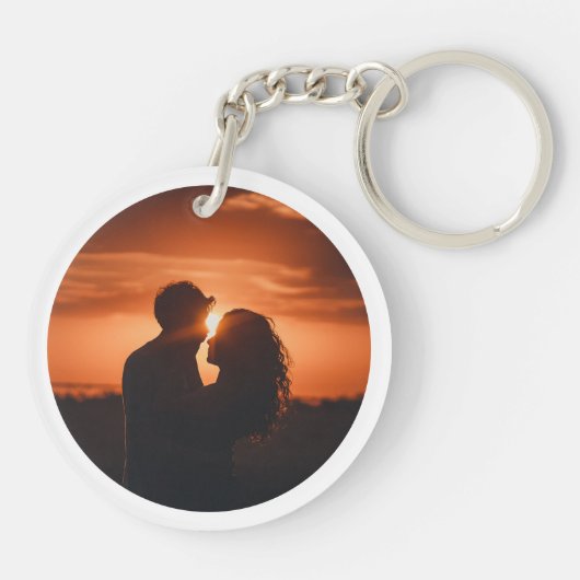 Elegant foto Acrylische Sleutelhanger Opslaan datu (Achterkant)