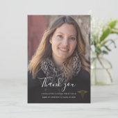 Elegant Foto Afstuderen 2025 Nurse Pinning Bedankkaart (Staand voorkant)