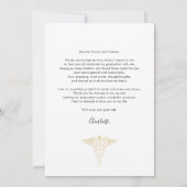 Elegant Foto Afstuderen 2025 Nurse Pinning Bedankkaart (Achterkant)