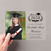 Elegant Foto Afstuderen Acryl Aankondiging (Insitu (Draagbaar))