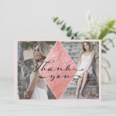 Elegant foto Afstuderen Hartelijk dank Bedankkaart (Staand voorkant)