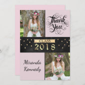 Elegant foto Afstuderen Hartelijk dank Bedankkaart (Voorkant / Achterkant)