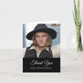 Elegant foto Afstuderen Hartelijk dank Bedankkaart