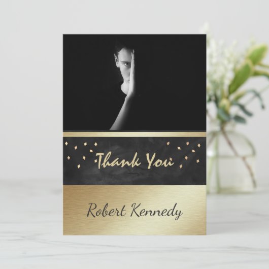 Elegant foto Afstuderen Hartelijk dank Kaart (Staand voorkant)