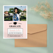 Elegant foto Afstuderen uitnodiging