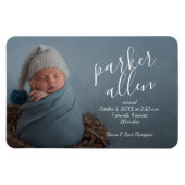 Elegant Foto Baby - Aankondiging geboorte Grote Magneet (Horizontaal)