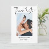 Elegant foto bedankkaart (Staand voorkant)