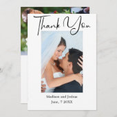 Elegant foto bedankkaart (Voorkant / Achterkant)