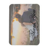 Elegant Foto: Bedankt voor je huwelijk Magneet (Verticaal)