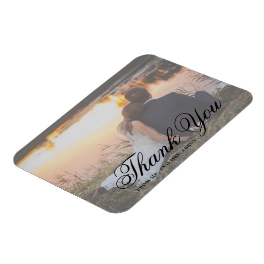 Elegant Foto: Bedankt voor je huwelijk Magneet (Linkerzijde)