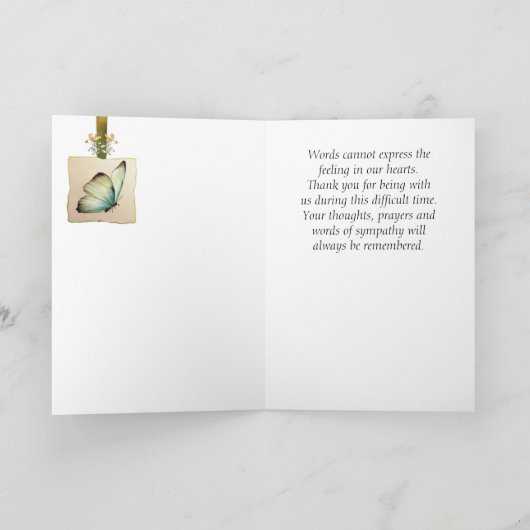 Elegant Foto bedankt voor je sympathie (Binnen)