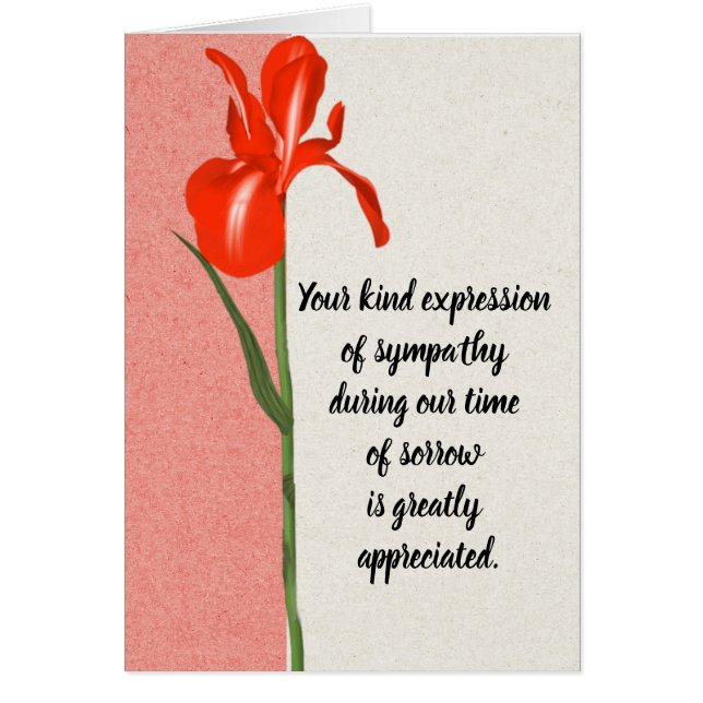 Elegant Foto bedankt voor je sympathie (Voorkant)