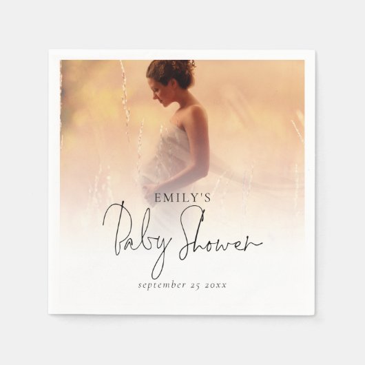 Elegant foto Bekleding Geslacht Neutraal Baby show Servet (Voorkant)