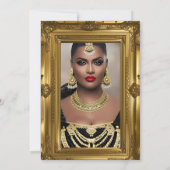 Elegant Foto Birthday Party Gold Kaart (Achterkant)