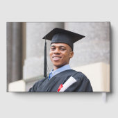 Elegant Foto Black Graduparty Gastenboek (Achterkant)