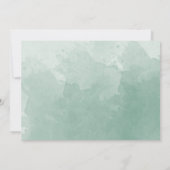 Elegant Foto Bord Green Monogram Wedding Save The Date (Achterkant)
