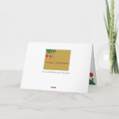 Elegant Foto Collage Gold Red Green Name Feestdagen Kaart (Achterkant)