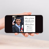 Elegant Foto College Graduation Party Kaart