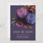 Elegant Foto Dahlia Wedding Save the Dates Kaart (Voorkant)