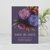 Elegant Foto Dahlia Wedding Save the Dates Kaart (Staand voorkant)