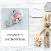 Elegant foto Dank je geboorte Aankondiging