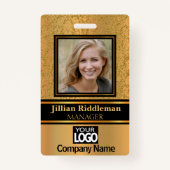 Elegant foto en Logo Badge (Voorkant)