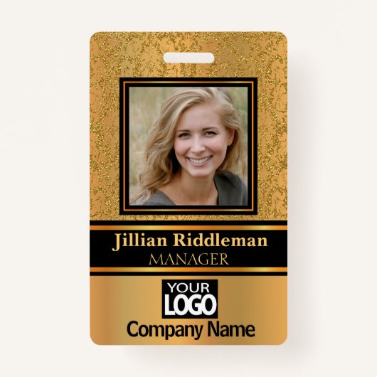 Elegant foto en Logo Badge (Voorkant)