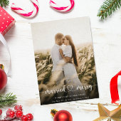 Elegant Foto gehuwd en vrolijk kerstfeest Kaart