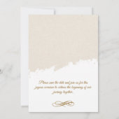 Elegant Foto & Goud Script Sla de datum bruiloft Kaart (Achterkant)