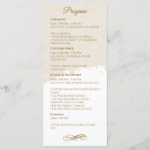 Elegant Foto & Gouden Script Huwelijksprogramma Programmakaart (Achterkant)