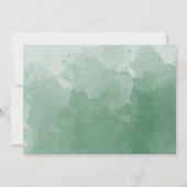 Elegant Foto Green Monogram Wedding Save The Date (Achterkant)