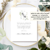 Elegant Foto Greenery Wedding Beige Tan Hartelijk  Bedankkaart