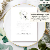 Elegant Foto Greenery Wedding, Green Bedankkaart